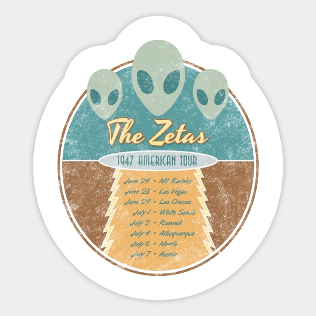 The Zetas 1947 US Tour Sticker by tommyball